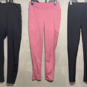 Pink and Black Leggings Trio L-XL